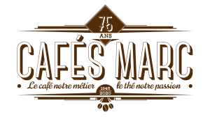 CAFES MARC logo A MARRON fond blanc PNG